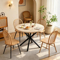 Mesa de comedor redonda moderna con estructura cruzada, Mesa redonda, Mesa universal con silueta elegante (solo mesa)