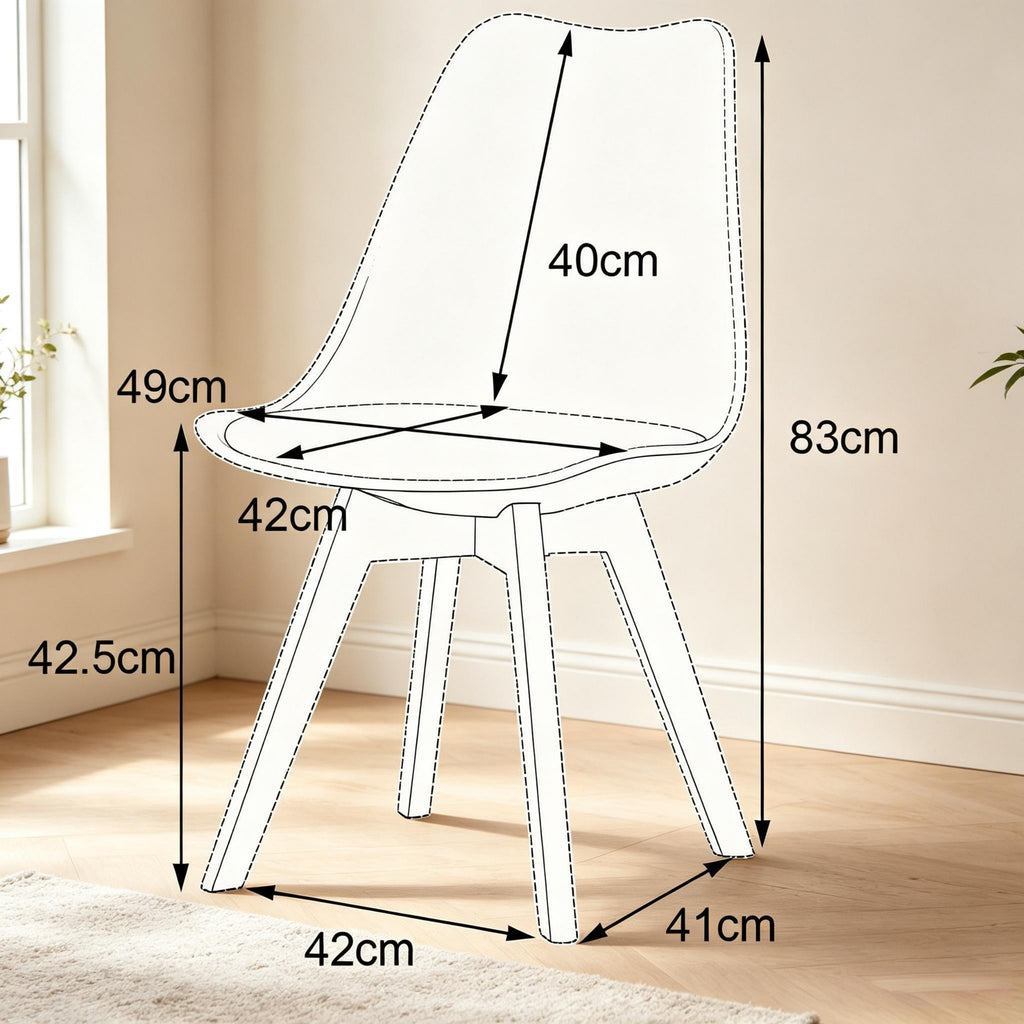 Silla elegante con forma ergonomica, Silla funcional, Silla de oficina, Silla de estar, Silla de recepción (solo con 4 sillas)