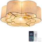Ventilador de techo de 19 pulgadas moderno, alas de ABS, doble control a través de la app y el mando a distancia, seis velocidades reversibles de configuración del ventilador, ideal para dormitorios y guarderías