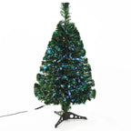 Árbol de Navidad artificial iluminado con fibra óptica multicolor, 90 ramas y pié de soporte estable, decoración navideña festiva para el interior. Decoración navideña para el hogar (solo con árbol de Navidad)