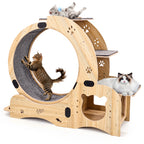 Rueda para gatos 6 en 1, Rueda de ejercicio para gatos mejorada, Rueda de correr para gatos grandes, Rueda de caminar para gatos, Muebles para gatos, Juguetes para gatos