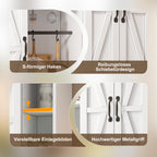 Armario de pared para la cocina con 2 puertas correderas y soportes de empotramiento ajustables, armario de pared para el almacenamiento en el salón, el baño y la lavandería, 80 × 31 × 76 cm