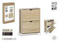 Mueble Zapatero 2 Niveles Madera-Metal Moblekit