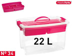 CAJA Nº 34 22 L CON BANDEJA ROSA