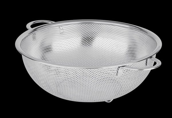 Escurridor de Acero Inoxidable Rígido con Asas 25,5 cm