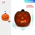 LAMPARA CALABAZA HUECA CON FUEGO