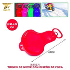 Trineo de Nieve Diseño de Foca Rojo 64cm