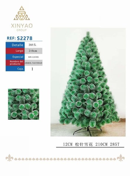 Arbol Navidad Nevado 210cm 285T