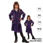 Disfraz Estilo Wednesday para Niña Set Completo