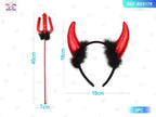 Accesorios Halloween: Varita y Diadema de Cuernos