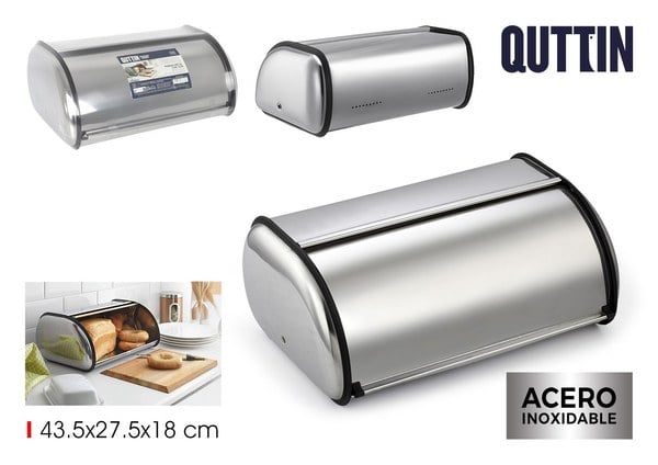 Panera Metal con Tapa Quttin 43.5x27.5x18cm