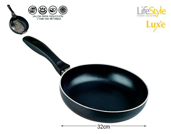 Sartén Profunda Aluminio Inducción Luxe 32 cm