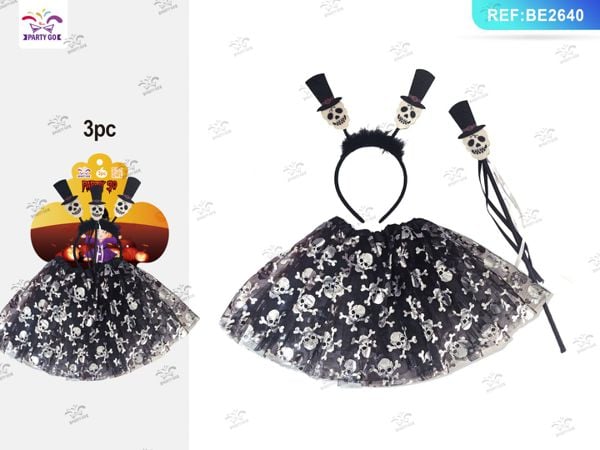 Conjunto de Falda de Gasa 3 Piezas