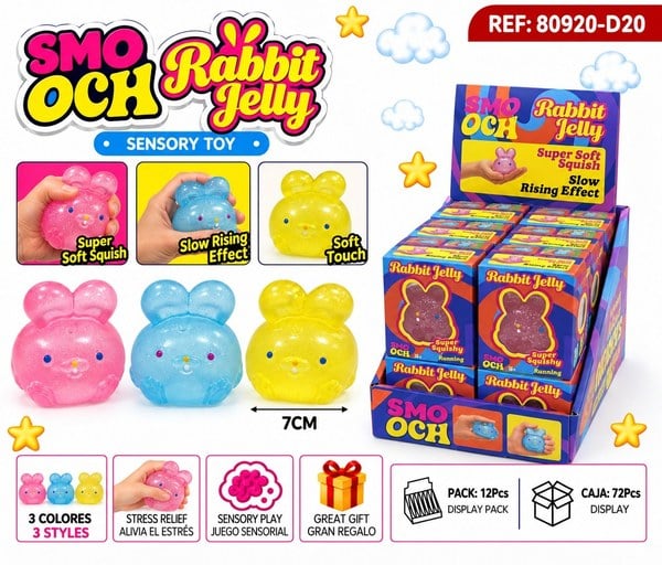 Squishy Smooch Rabbit Jelly Juguete Sensorial
