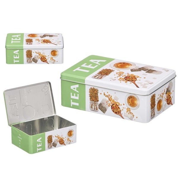Caja Hojalata Relieve para Té
