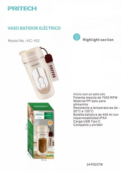 Vaso Batidor Eléctrico KC-162