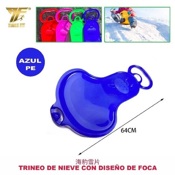 Trineo de Nieve Diseño Foca Azul 64cm