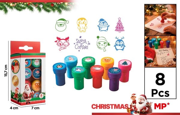 SELLOS CREATIVOS NAVIDEÑOS 8PCS