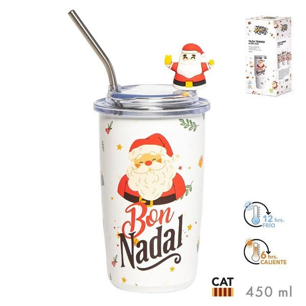 MUG TERMO 450 ML PAPA NOEL BON NADAL