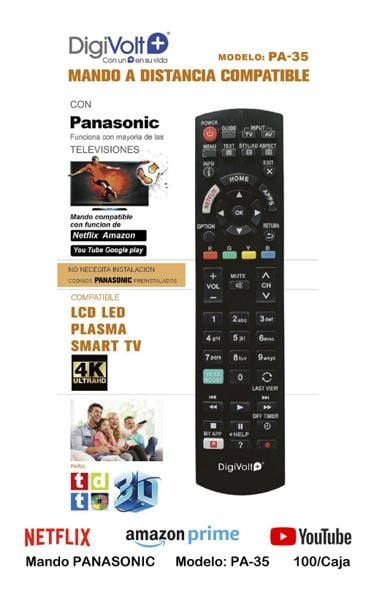 Mando Compatible para TV Panasonic PA-35