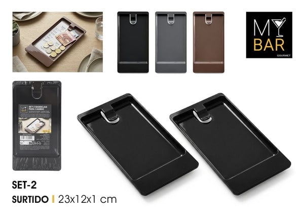 SET-2 Bandejas Cambio Rectangulares Bar MY BAR