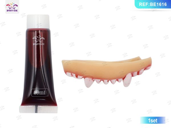 Sangre Falsa y Dientes Postizos para Fiesta