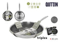 Sarten Acero Inducción Triplex 30cm Quttin
