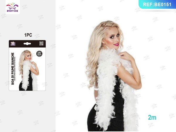 Bufanda de Plumas Blancas 40g