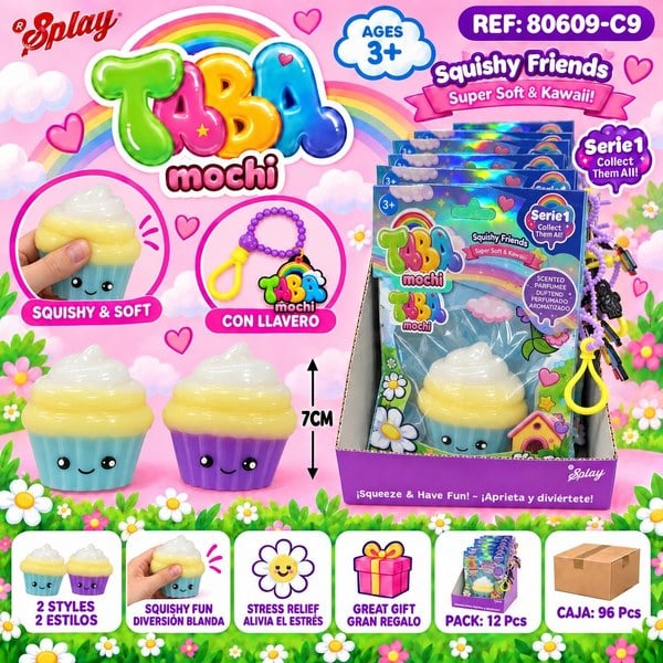Juguete Squishy Taba Mochi para Aliviar Estrés