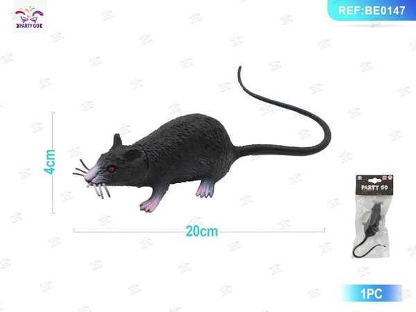 Raton Negro Pequeno PVC para Halloween