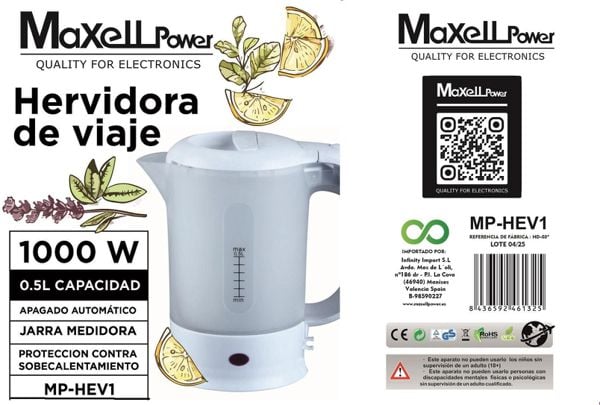Hervidora de Viaje MP-HEV1 0.5L