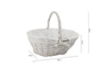 Cesta Mimbre Oval con Asa 38x30x17 cm