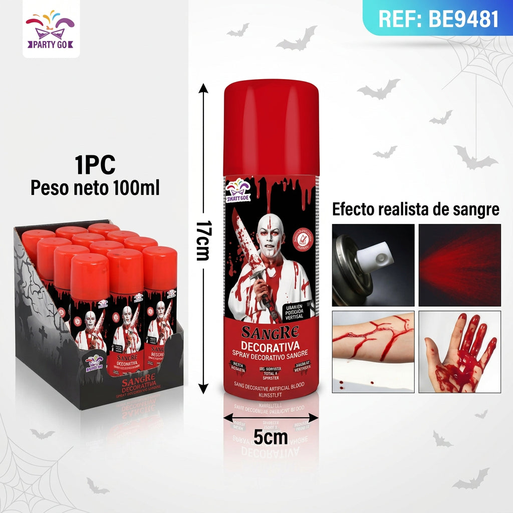 SPRAY DE SANGRE FALSA PARA HALLOWEEN 100ML 1PC