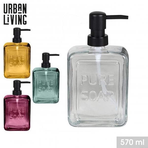 Distribuidor de Savón de Vidrio 570ml 4 Colores