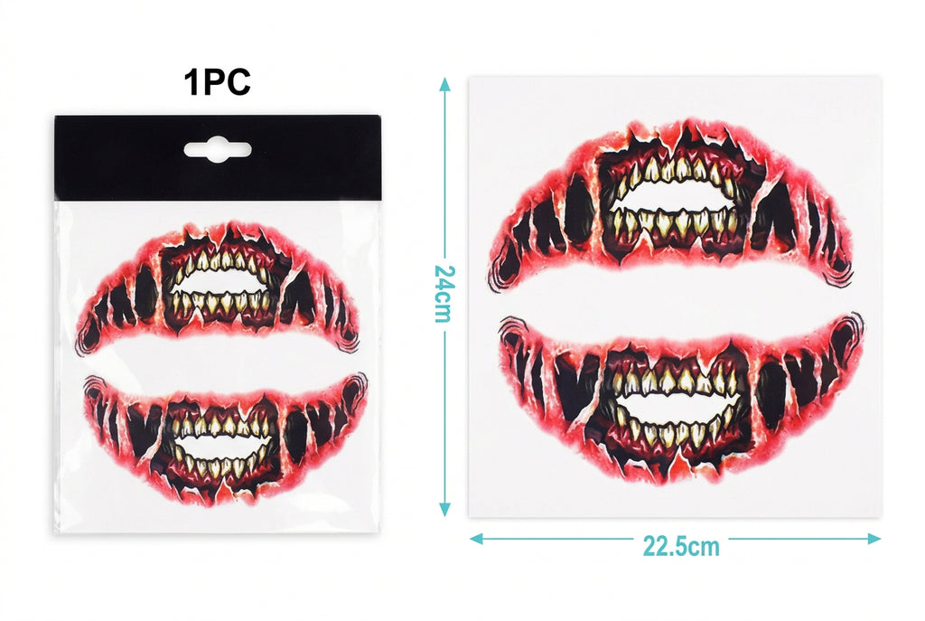 Pegatinas de Labios 3D para Halloween 1pc