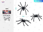 Decoración 10 Piezas Arañas Negras Halloween