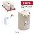 Papelera Tiny Eco Beige Pack de 6