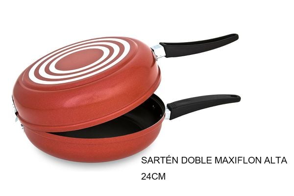 Sartén Doble Maxiflon 24cm Alta