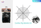 Decoración de Telaraña Negra para Halloween