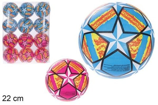 Balón Plástico Decorado Estrella Multicolor 22 cm