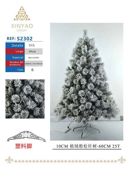 Arbol Navidad Nevado 60cm 25T