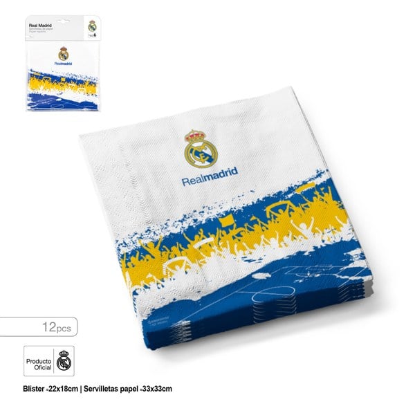 SERVILLETA AFICION REAL MADRID 12PCS