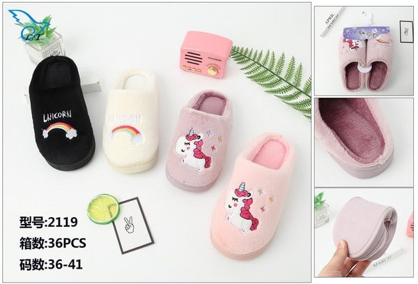 Zapatillas de casa unicornio 2119 para mujer