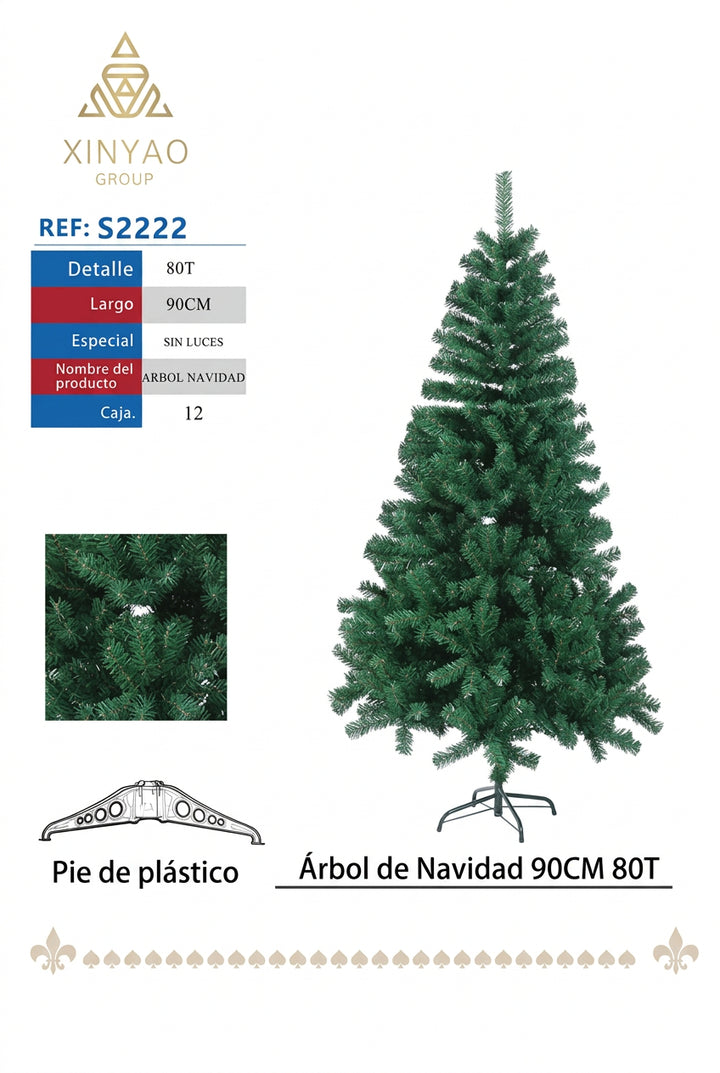 Arbol de Navidad 90cm 80T