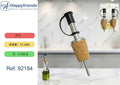 VERTEDOR MADERA ACERO INOX PARA BOTELLA