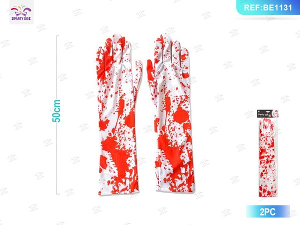 Guantes Largos con Manchas de Sangre para Halloween