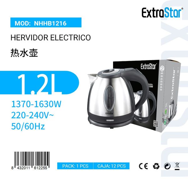 Hervidor Eléctrico 1.2L Acero