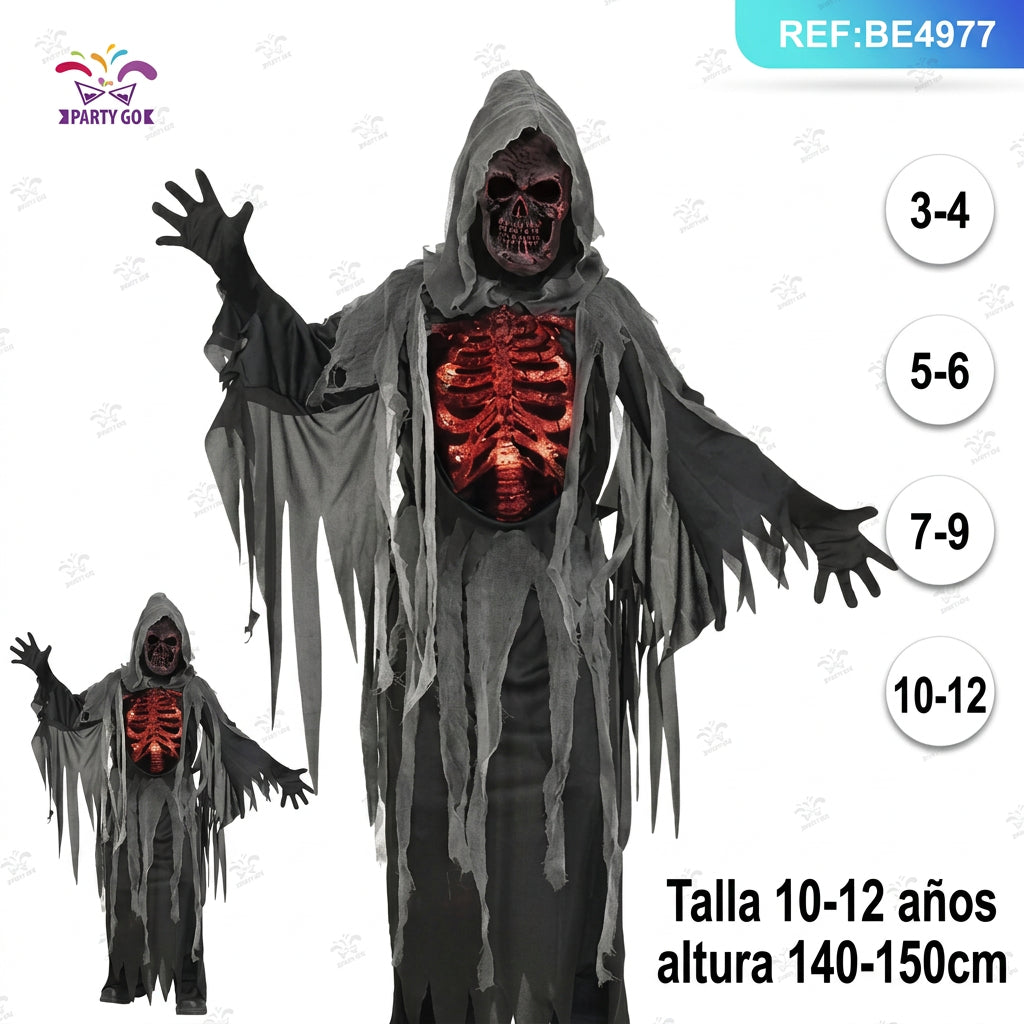 Nino Mono de Fantasma Cara Roja 10-12 Años