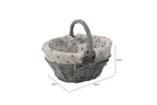 Cesta Mimbre Oval Pequeña con Asa