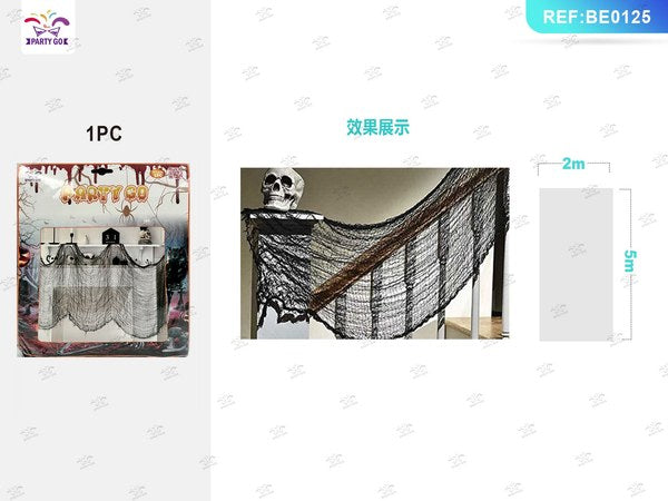 Tela Decorativa Negra Halloween 1PC 2x5M